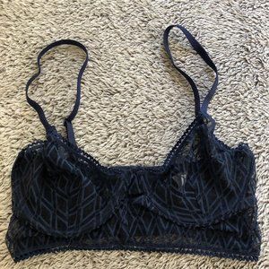 Else Longline Blue Lace Bra - 32D